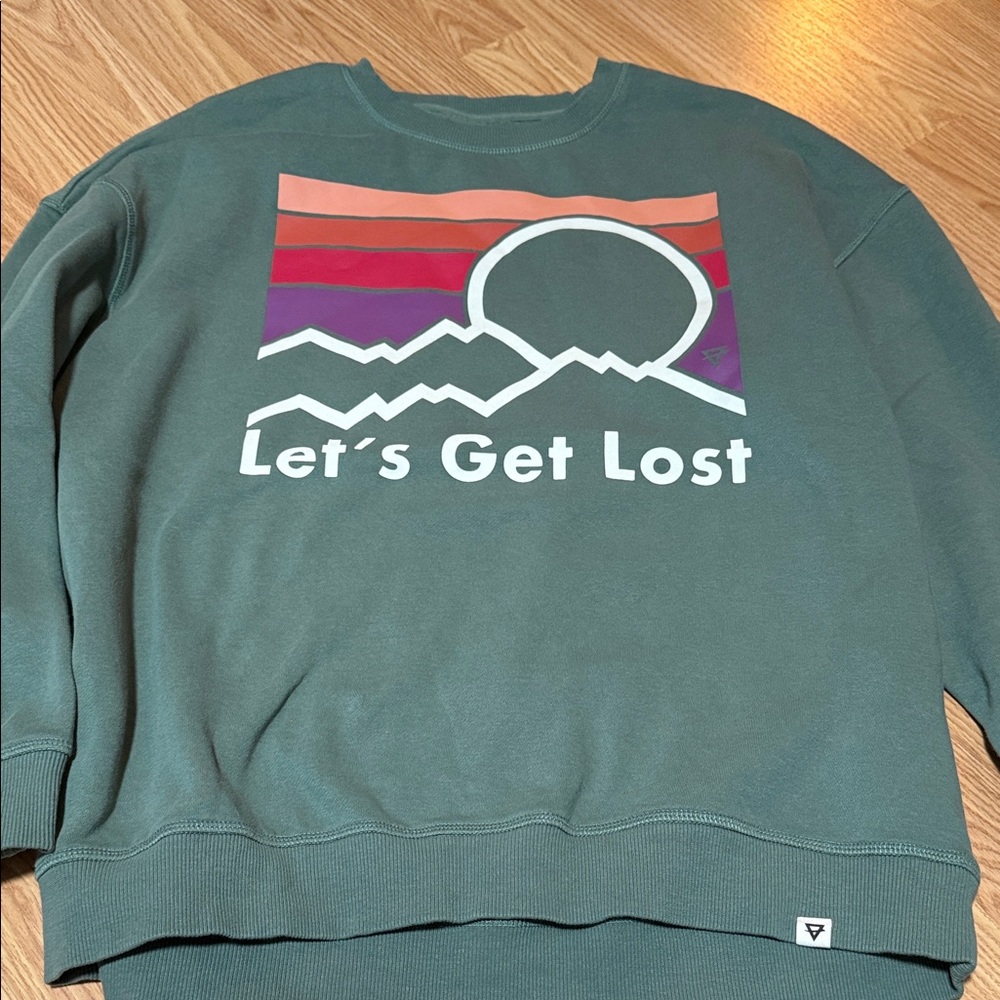 Graphic Crewneck Sweater in Green